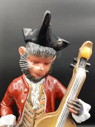 Figuras Monos Orquesta Porcelana Sevres