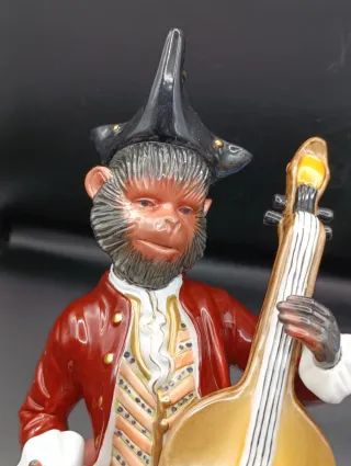 Figuras Monos Orquesta Porcelana Sevres