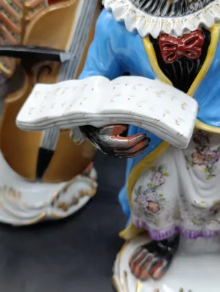 Figuras Monos Orquesta Porcelana Sevres