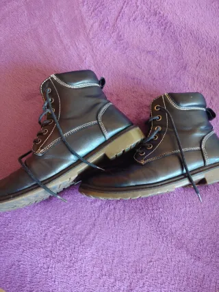 Botas negras cordones talla 37