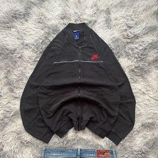 Chaqueta Nike Negra Logo Rojo Vintage 90s