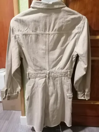 Vestido vaquero Zara beige