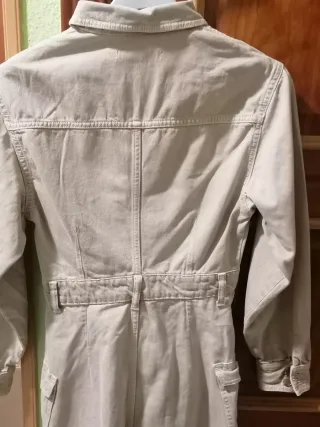 Vestido vaquero Zara beige