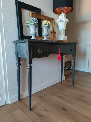 Consola Aparador Negra Luis XVI