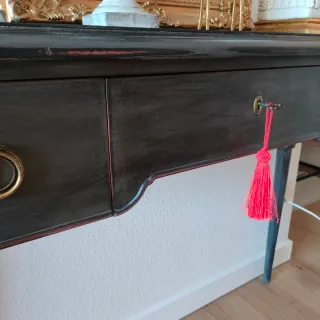 Consola Aparador Negra Luis XVI