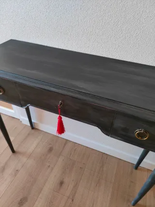 Consola Aparador Negra Luis XVI