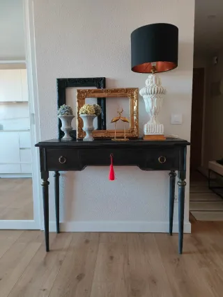 Consola Aparador Negra Luis XVI