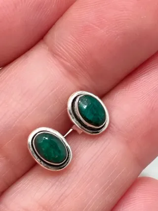 Pendientes Plata 925 y Esmeralda