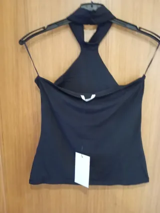 Top halter Zara poliamida Talla XL