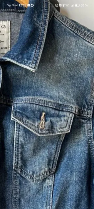 Chaqueta vaquera Bershka azul talla M