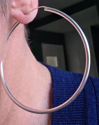 Grandes aros de plata