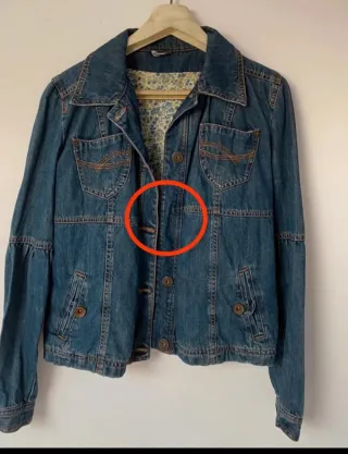 Cazadora vaquera Breshka forro flores