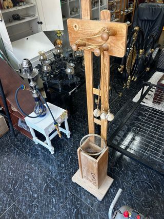 Galán de noche madera maciza - perchero valet