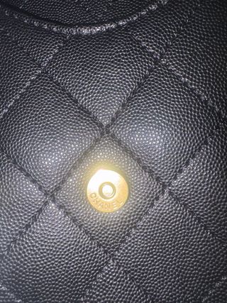 Bolso Chanel Negro Dorado 25