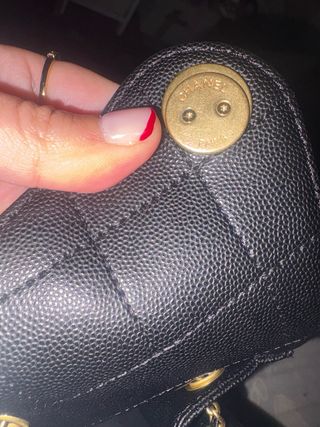 Bolso Chanel Negro Dorado 25