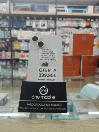 iPhone 14 128GB Blanco Segunda Mano