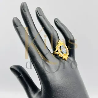 Anillo Piedra Azul 18K