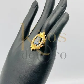Anillo Piedra Azul 18K