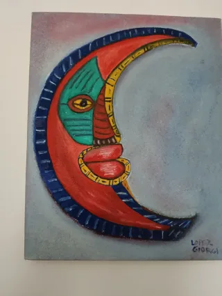 Cuadro Decorativo Luna Colorida