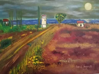 Cuadro Decorativo Luna Colorida