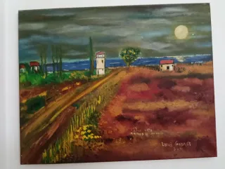 Cuadro Decorativo Luna Colorida