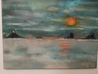 Cuadro Decorativo Luna Colorida