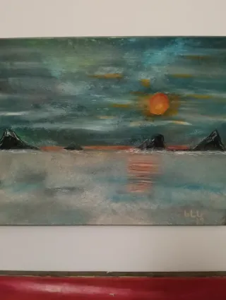 Cuadro Decorativo Luna Colorida