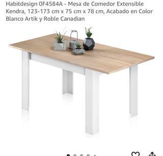 Mesa de comedor extensible y sillas