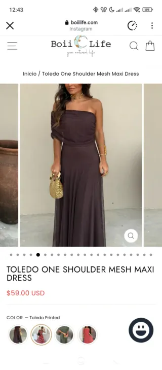 Vestido Toledo Boil Life Talla L