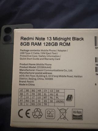 Xiaomi Redmi Note 13 Negro