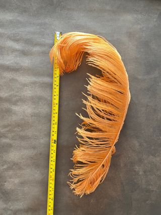 3 Plumas de Avestruz Naranja