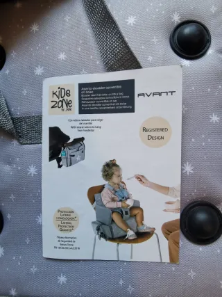 Trona portátil Jane estrellas grises