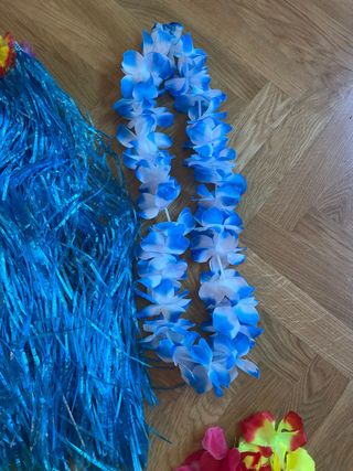 Disfraz Hawaiano Azul y Multicolor