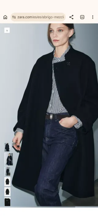 Abrigo Zara ZW Collection M Nuevo