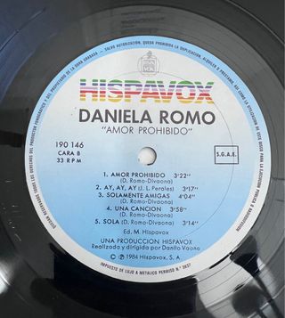 Daniela Romo - Amor Prohibido / vinilo