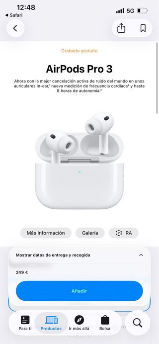 iPhone 16 128GB Blanco + AirPods Pro