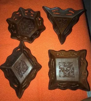 Scatole di ditali, piccole scatole di porcellana, in legno, c