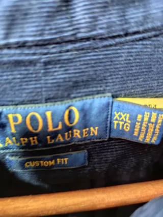 Camisa Polo Ralph Lauren Micropana Azul XXL