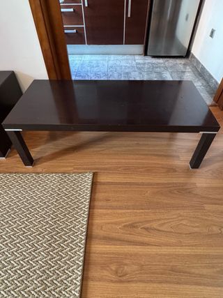 Mueble de salón madera y cristal