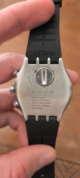 Swatch Irony Cronógrafo Plata y Negro