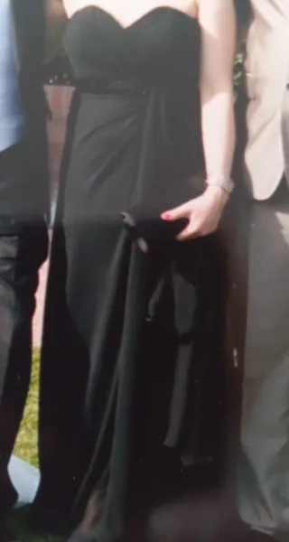 Vestido largo noche escote corazón