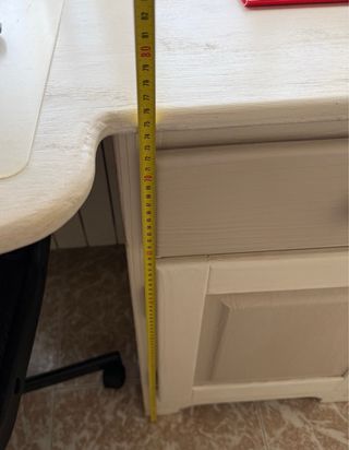 Escritorio con cajones madera de pino blanco