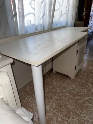 Escritorio con cajones madera de pino blanco