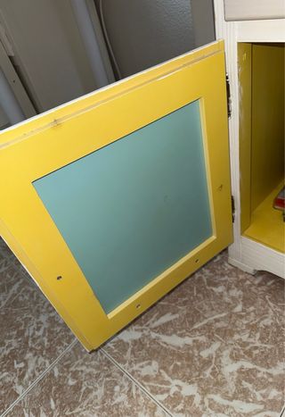 Escritorio con cajones madera de pino blanco