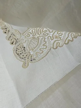 Sábana/Completo letto antico inlino e pizzo Cantù
