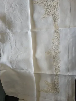 Sábana/Completo letto antico inlino e pizzo Cantù