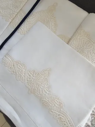 Sábana/Completo letto antico inlino e pizzo Cantù