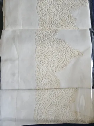 Sábana/Completo letto antico inlino e pizzo Cantù