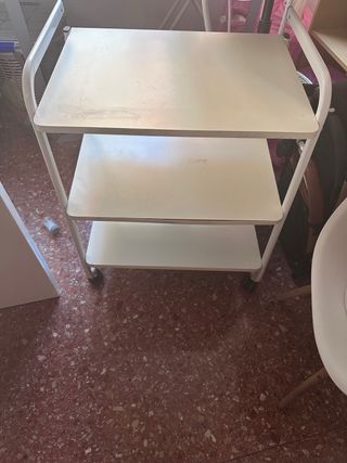 Carrito organizador blanco 3 estantes