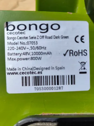 Patinete Eléctrico Bongo Serie Z Offroad